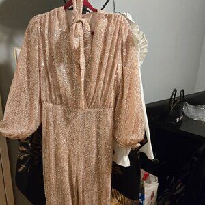 Pink Sequin Jumpsuit